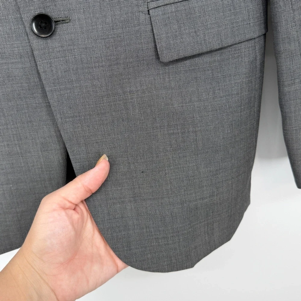Theory Men Suit‎ Jacket Blazer 36 Regular Gray Wool Blend Business Formal